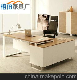 上海格伯办公家具直销 时尚简约老板桌黑色大气经理桌大班台
